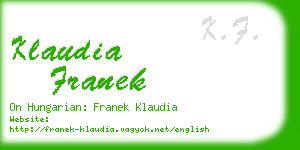 klaudia franek business card